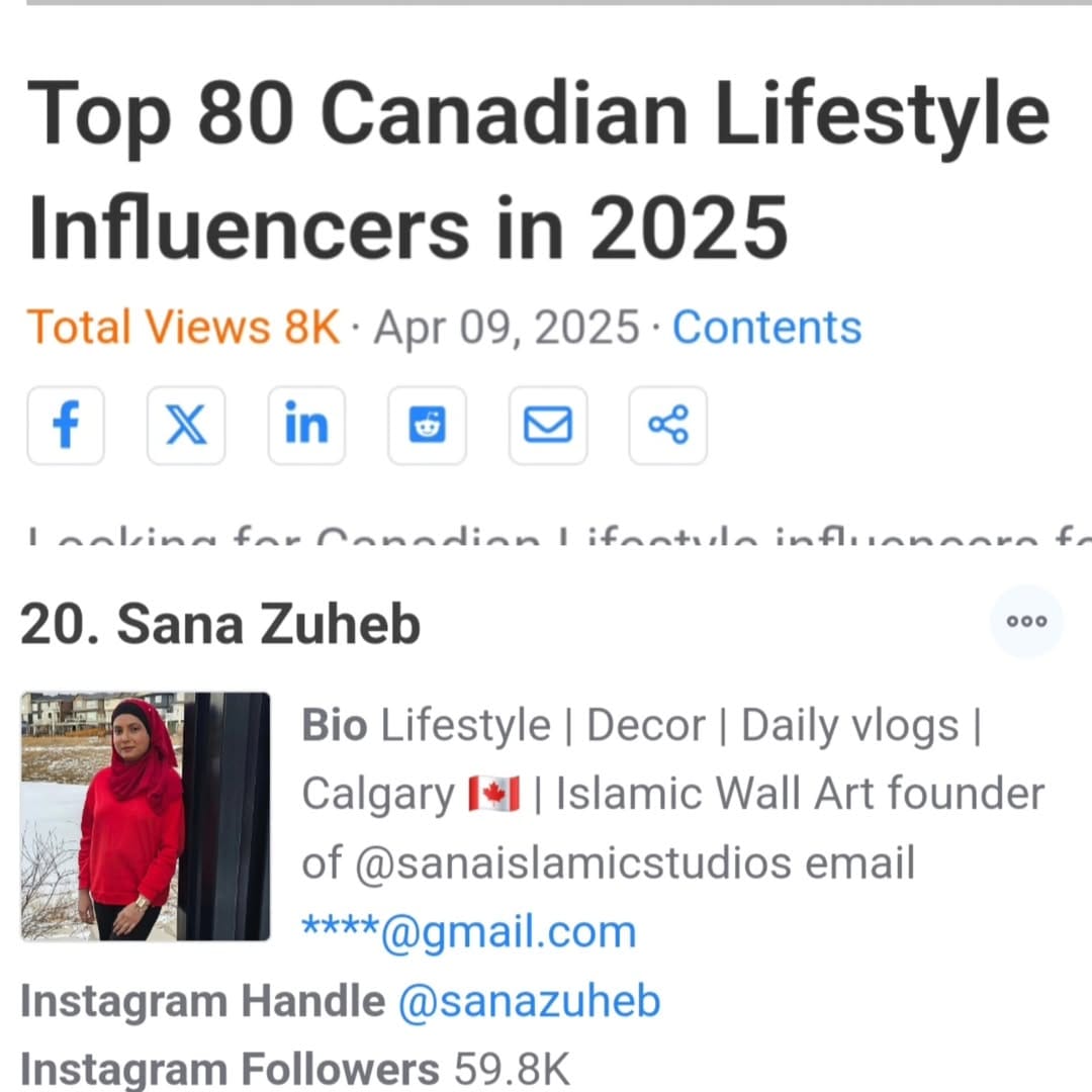 Post 10 by Sana Zuheb 🥰 Canadian lifestyle content creator on Instagram (carousel)
