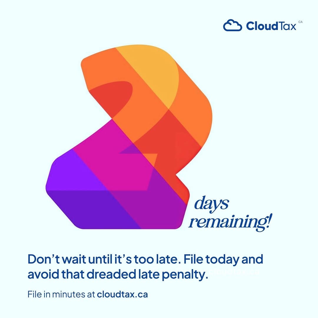Post 7 by CLOUDTAX • Easy Tax Filing 🇨🇦 on Instagram (image)