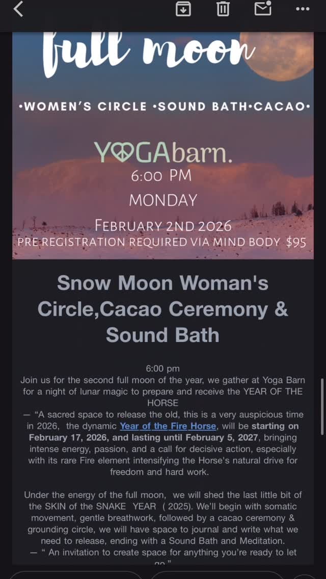 Post 5 by yoga barn on Instagram (video)