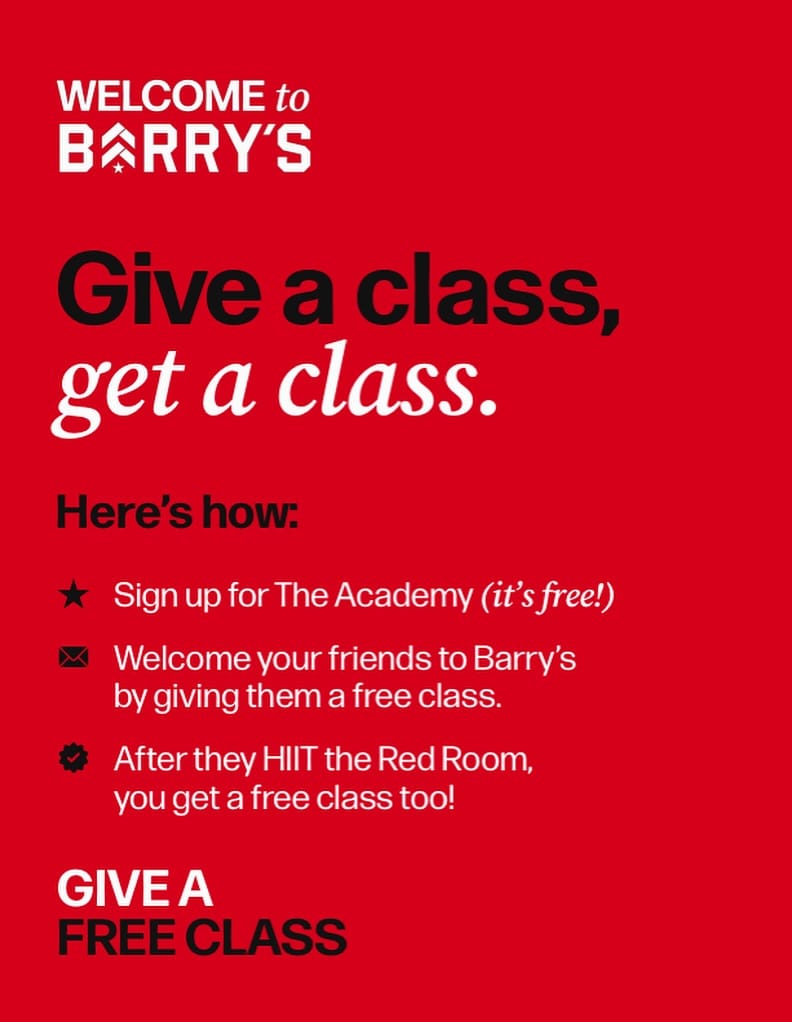 Post 3 by Barry's Canada on Instagram (image)