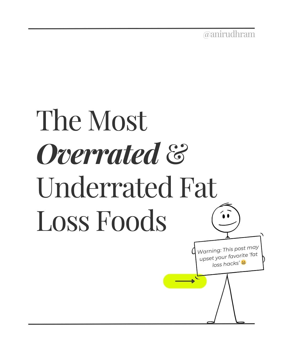 Post 6 by Anirudh Ram | Fat Loss Coach on Instagram (carousel)