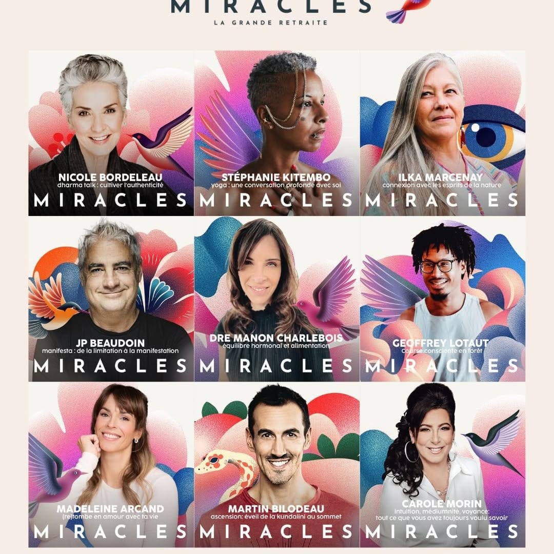 Post 2 by Miracles, la Grande Retraite on Instagram (image)