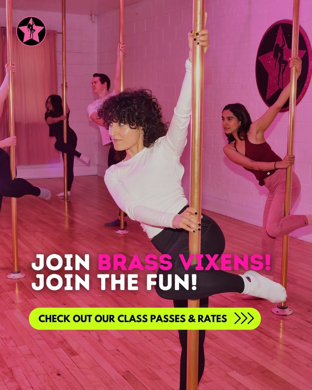 Post 10 by Brass Vixens Poledancing on Instagram (carousel)