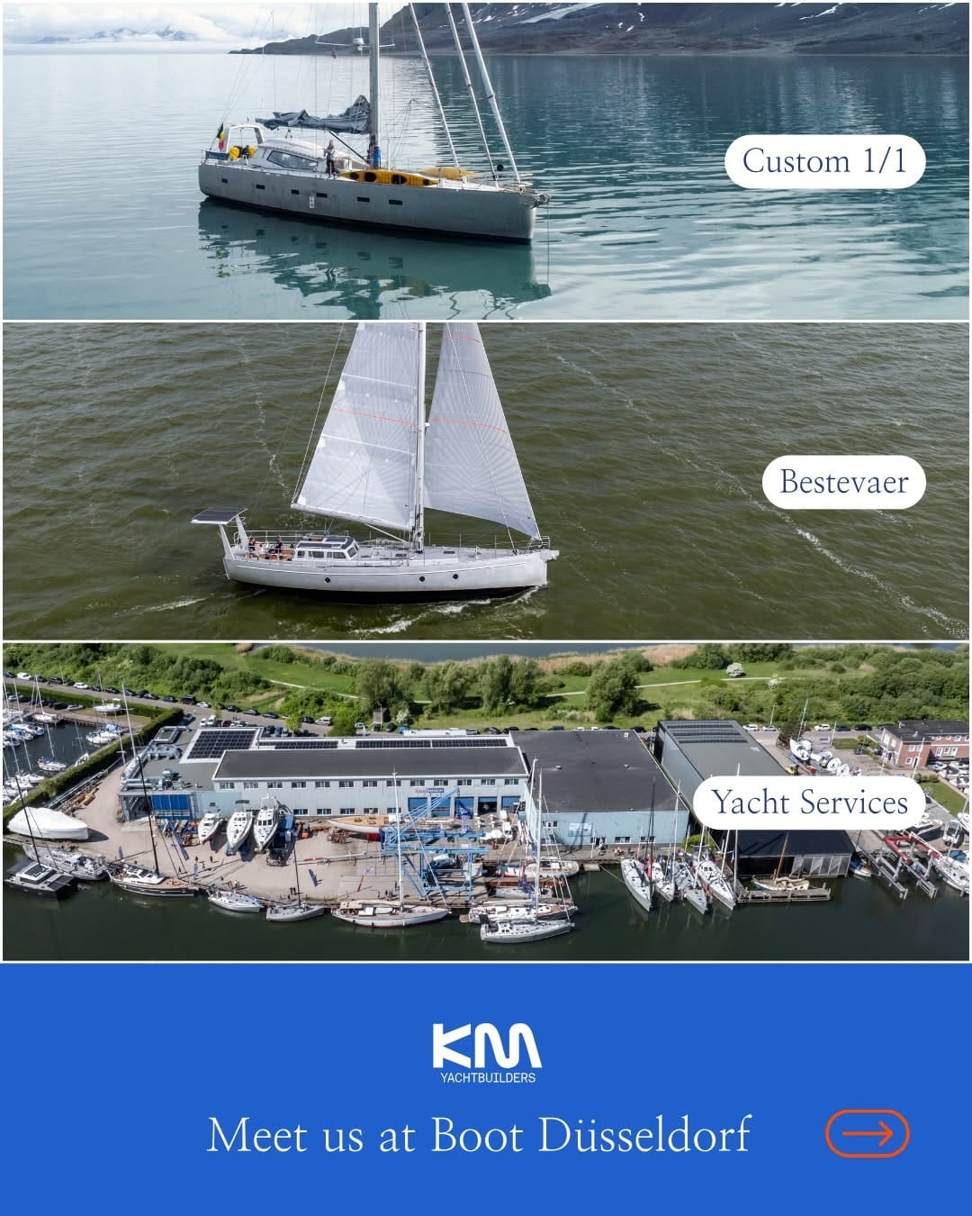 Post 5 by KM Yachtbuilders on Instagram (carousel)