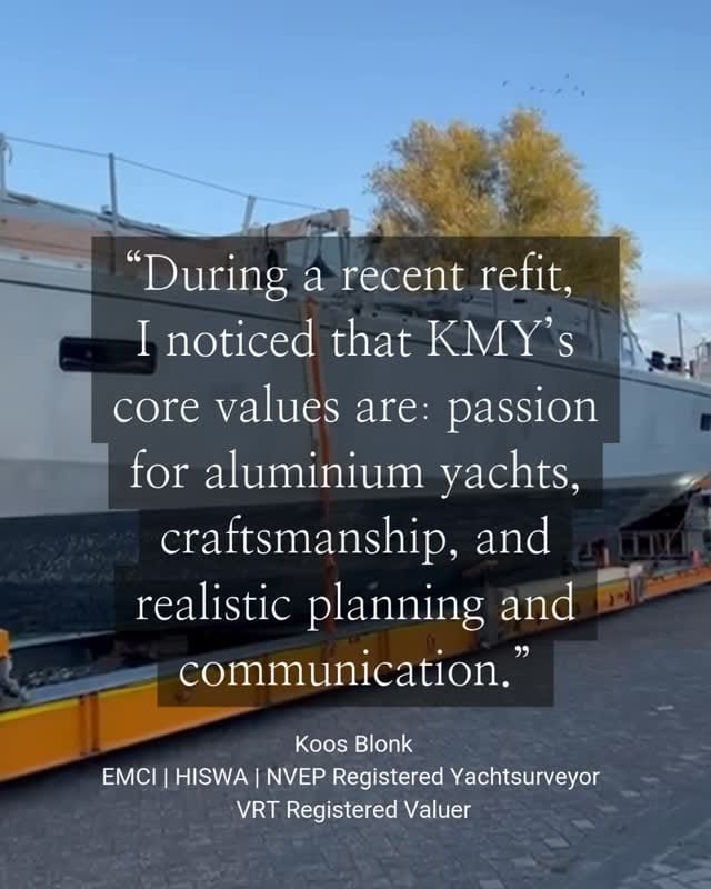 Post 2 by KM Yachtbuilders on Instagram (video)