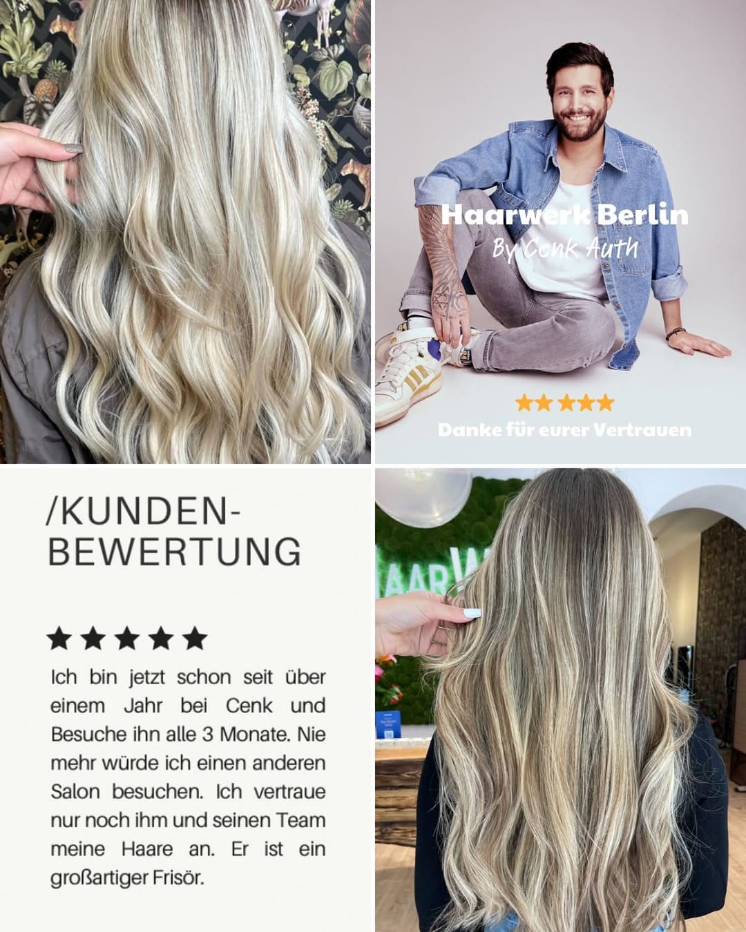 Post 6 by HaarWerk Berlin Friseur Blonde by Cenk Auth on Instagram (image)