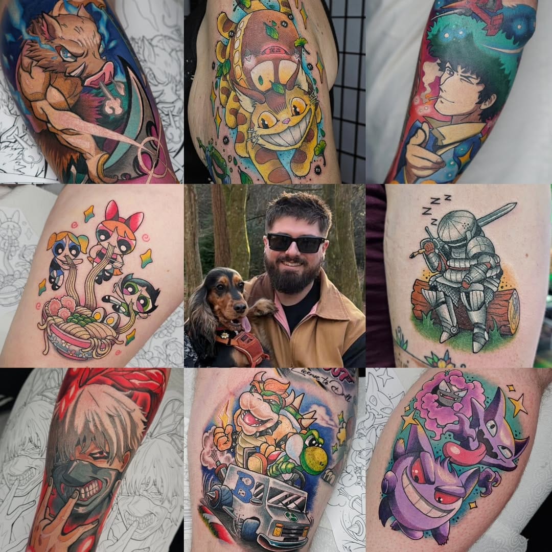 Post 6 by Craig Downer | 💫 Gaming, Pixel, Anime & Japanese Tattoos 💫 on Instagram (carousel)