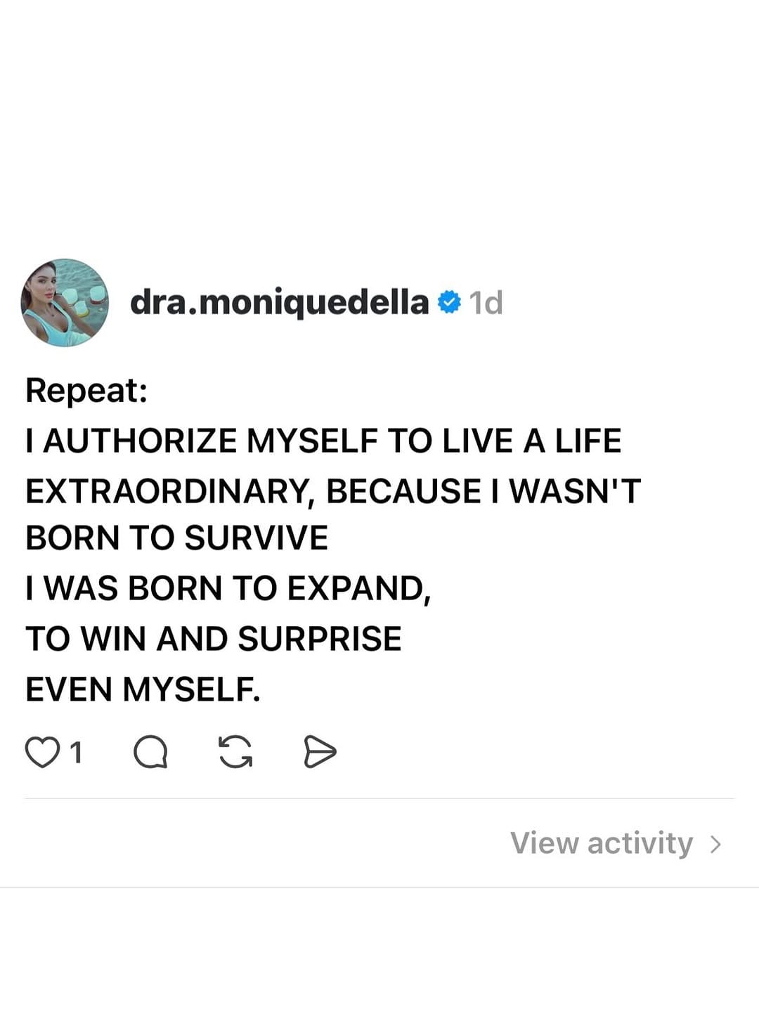 Post 8 by Dra. Monique Della | Coach on Instagram (carousel)