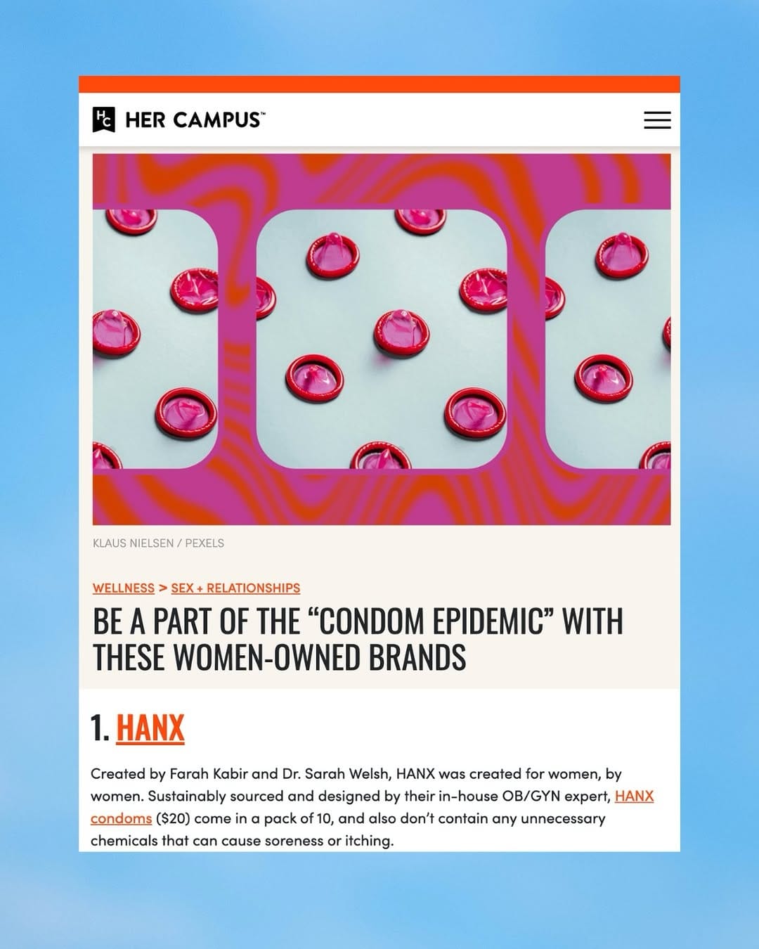 Post 1 by HANX | Sexual Wellness & Intimate Health on Instagram (image)