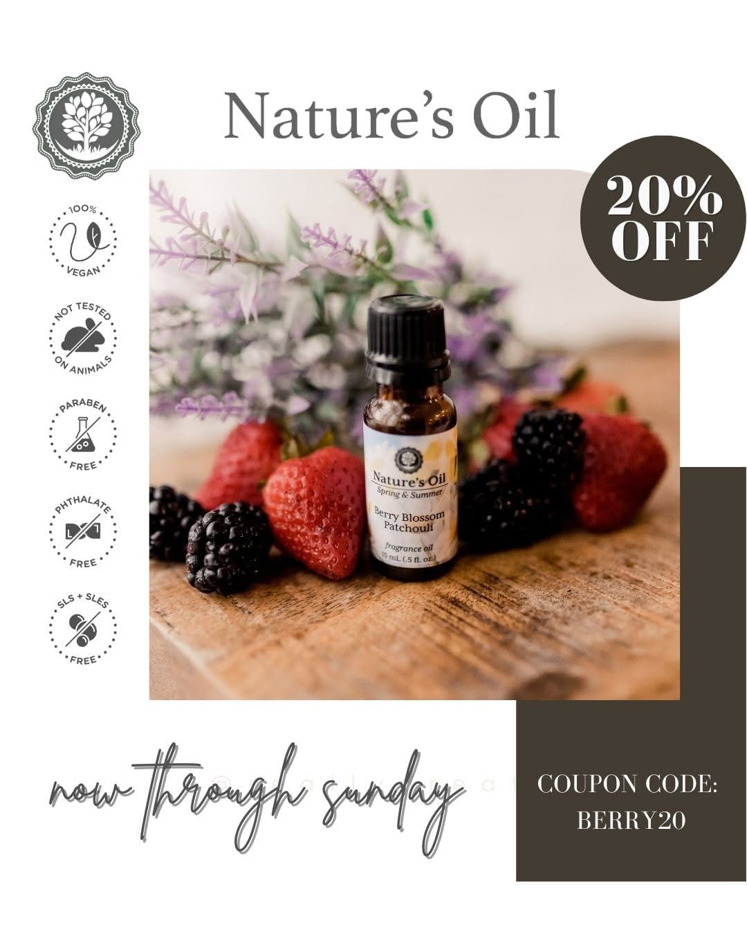 Post 5 by Nature's Oil on Instagram (image)