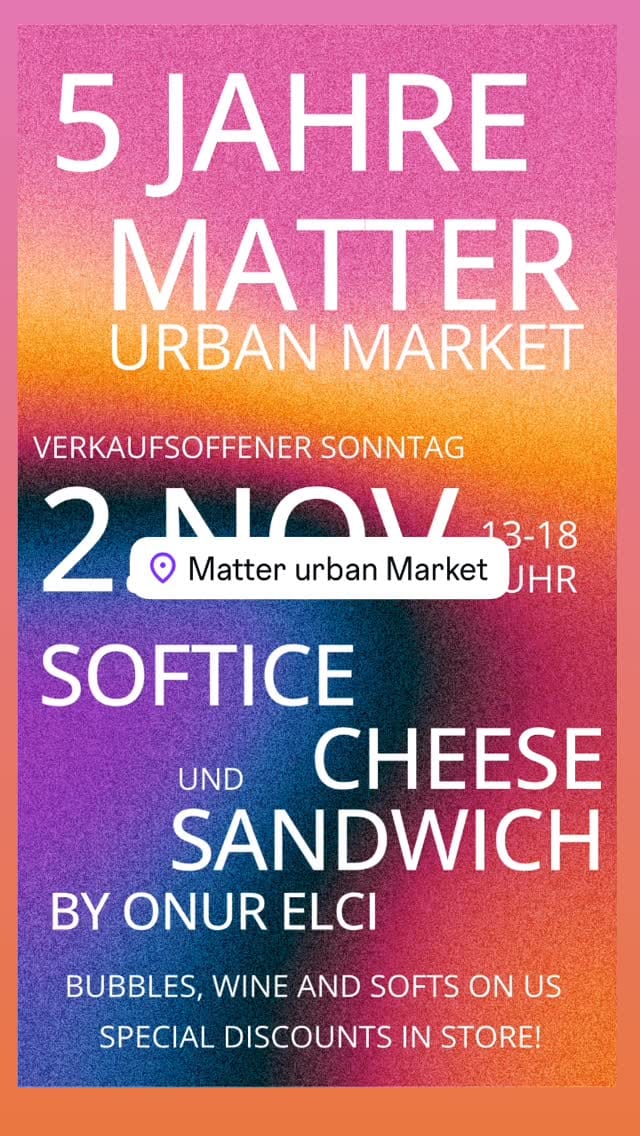 Post 3 by matter urban market on Instagram (video)