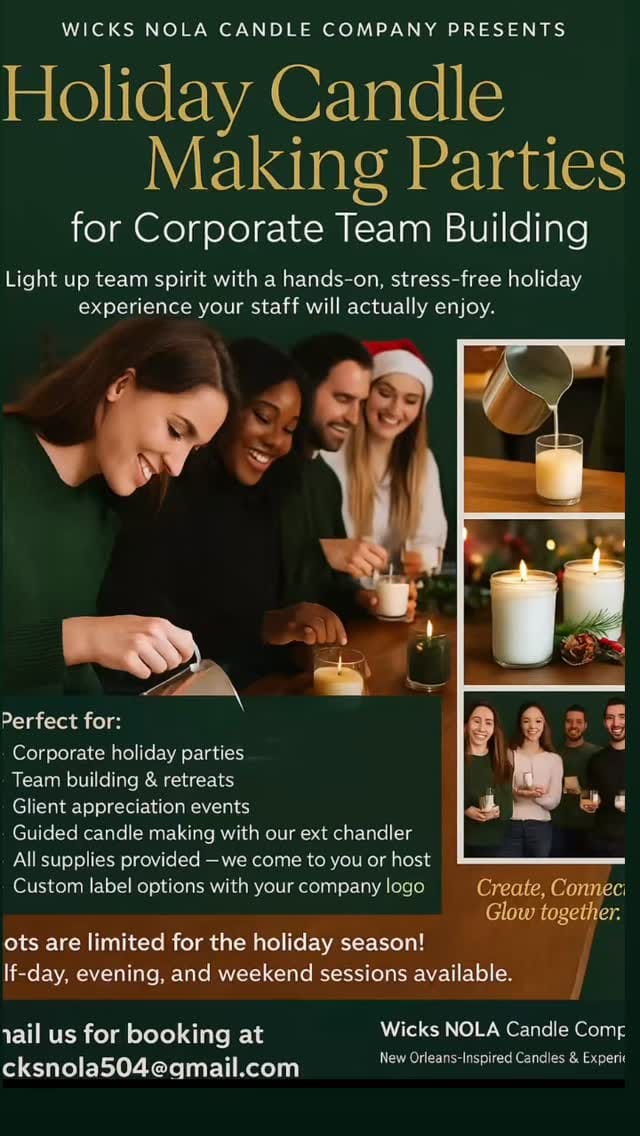 Post 6 by Wicks NOLA Candle Company on Instagram (video)