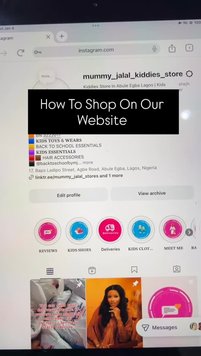 Post 9 by Kiddies Store In Abule Egba Lagos | Kids Shoes | Sales | Bags on Instagram (video)