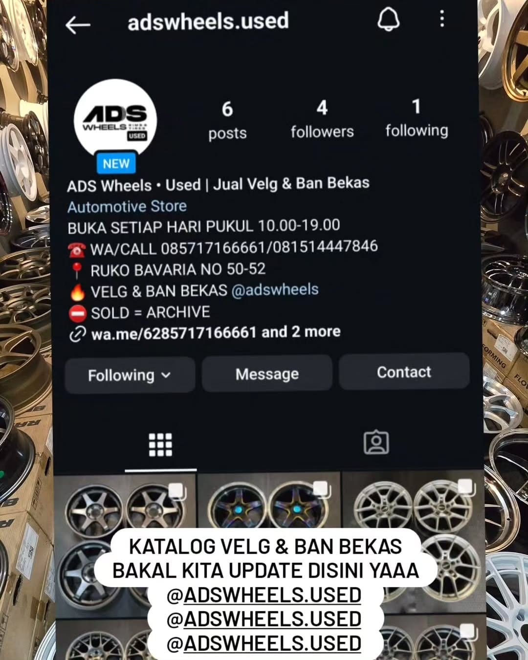 Post 8 by ADS Wheels | Jual Velg & Ban on Instagram (image)