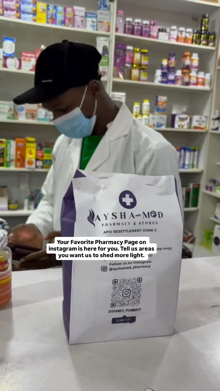 Post 1 by Ayshamed Pharmacy | Abuja Pharmacy on Instagram (video)