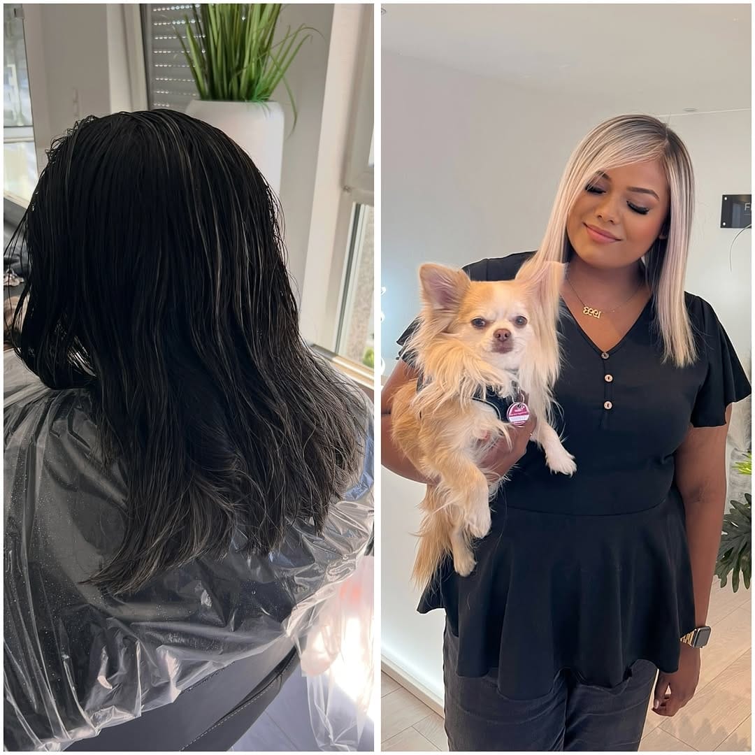 Post 8 by ✨Privatsalon, lighter coloring and extensions on Instagram (carousel)