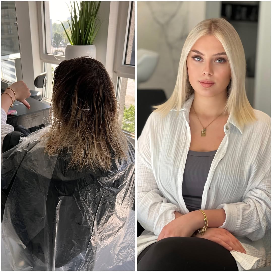 Post 9 by ✨Privatsalon, lighter coloring and extensions on Instagram (carousel)
