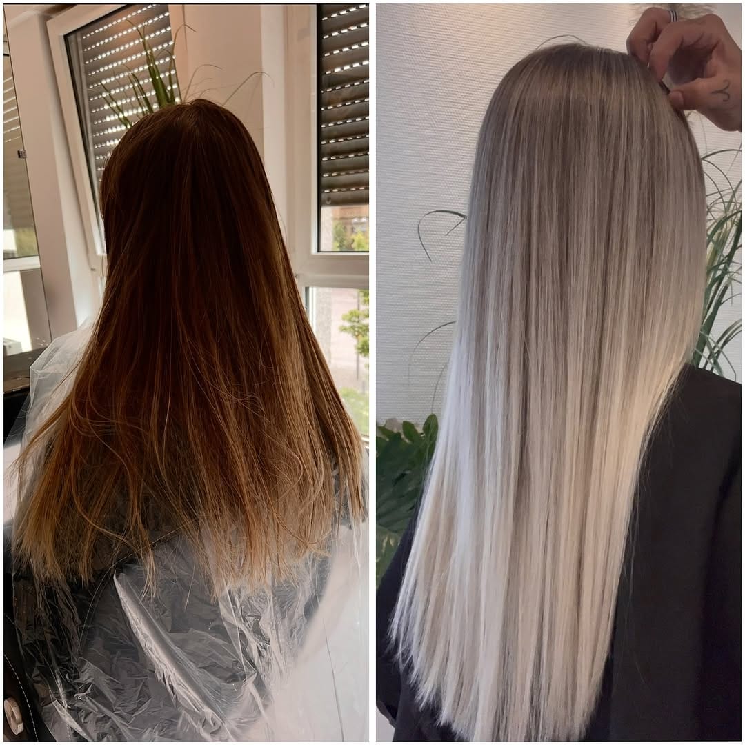 Post 3 by ✨Privatsalon, lighter coloring and extensions on Instagram (carousel)