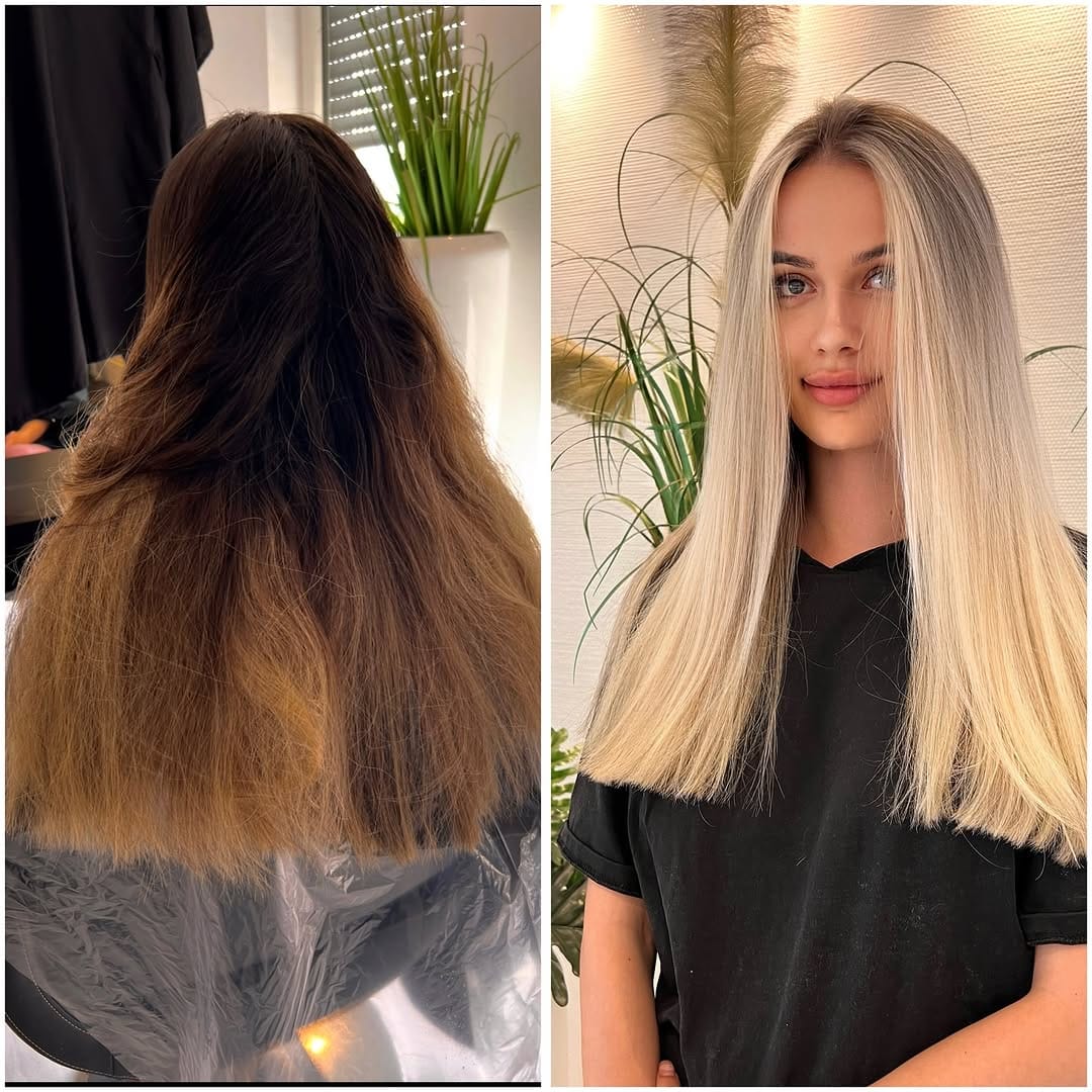 Post 5 by ✨Privatsalon, lighter coloring and extensions on Instagram (carousel)
