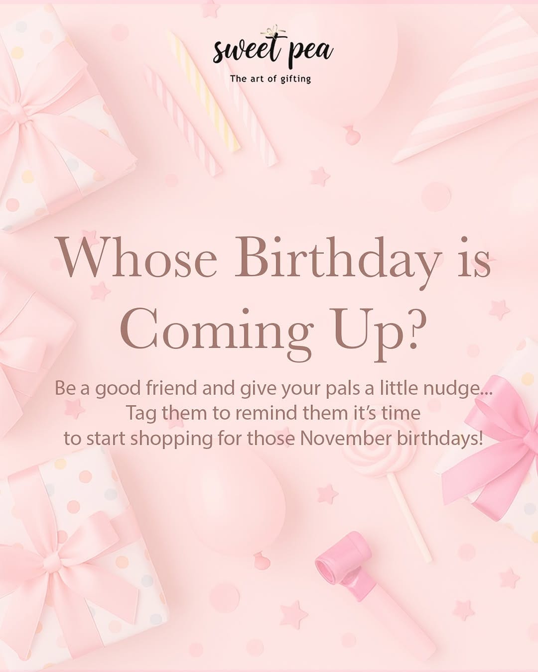 Post 4 by Sweet Pea - The art of gifting on Instagram (image)