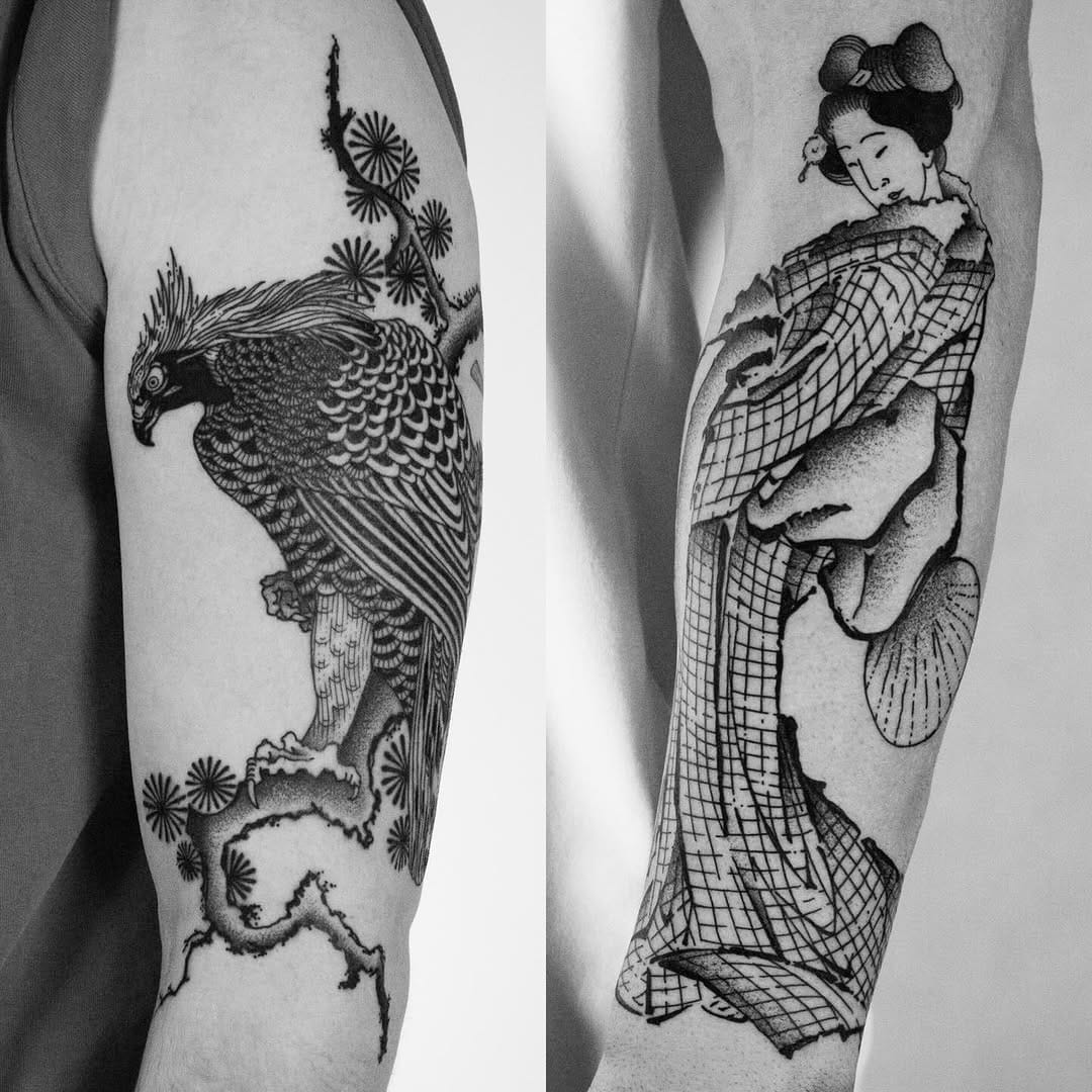Post 4 by Piotr Mazur Engraving Tattoos on Instagram (carousel)