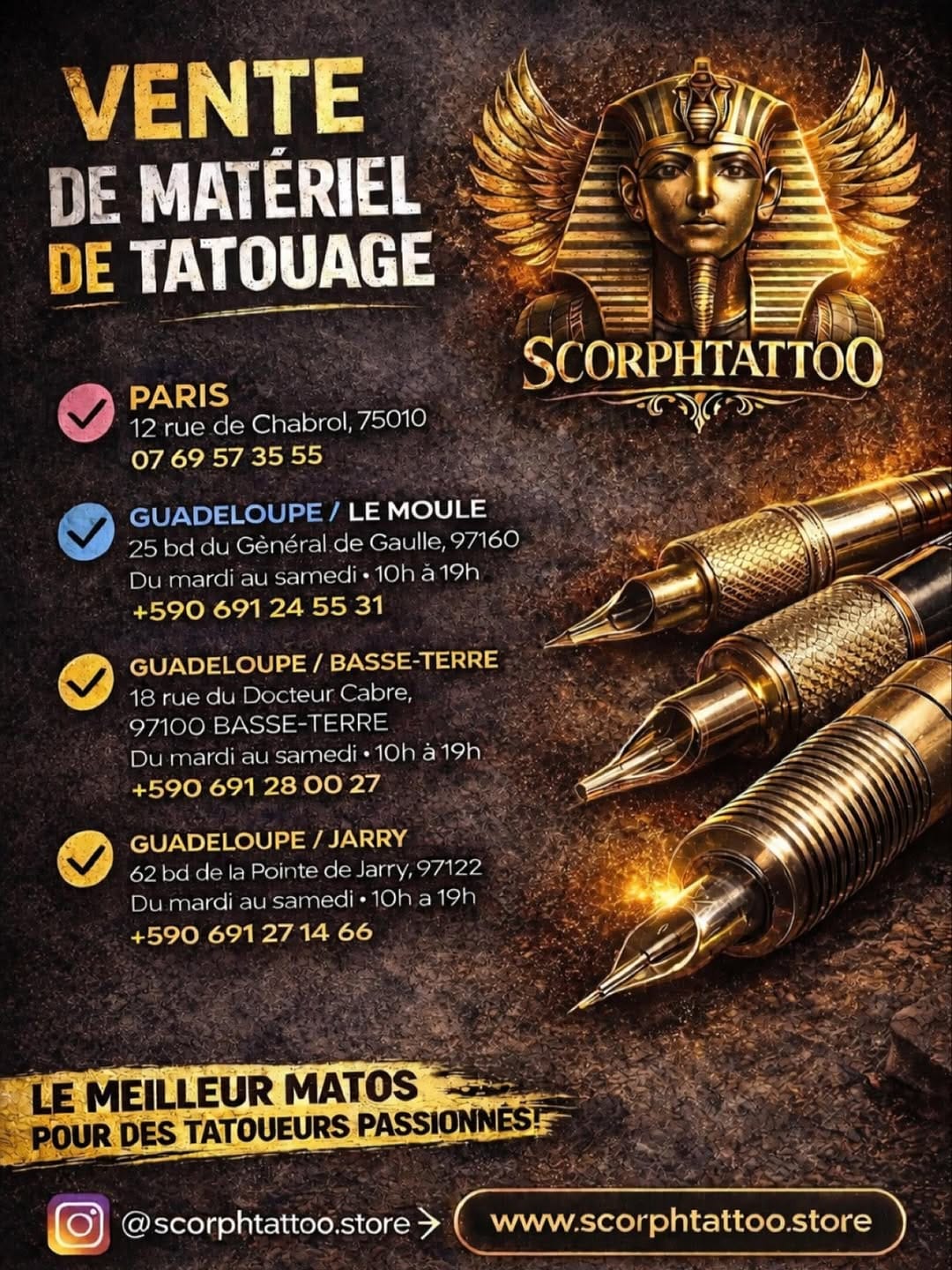 Post 3 by Scorphtattoo Salon de Tatouage et Piercing Guadeloupéen à Jarry on Instagram (image)