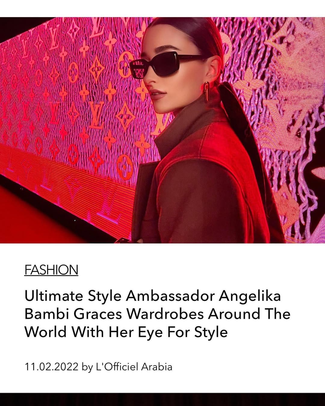 Post 9 by Angelika Bambi Model and Fashion stylist in Milan on Instagram (image)