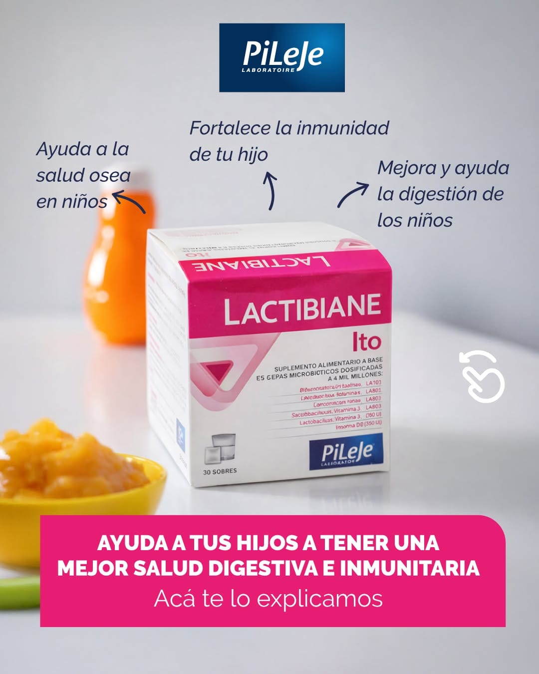 Post 2 by Probióticos  Lactibiane on Instagram (carousel)