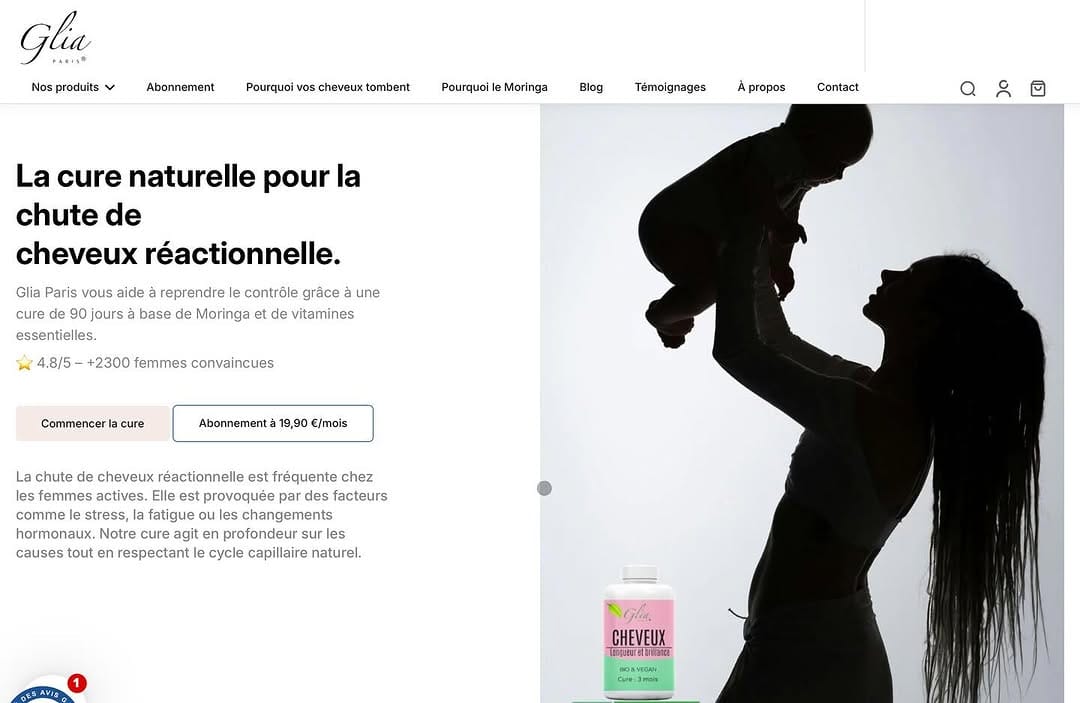Post 1 by Glia Paris : des cheveux longs et forts on Instagram (image)