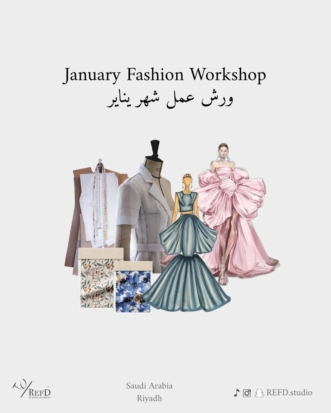 Post 7 by ReeM AlSabhan , FASHION WORKSHOP on Instagram (carousel)