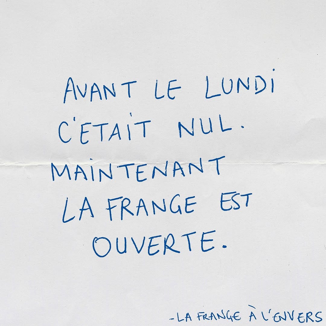 Post 9 by La Frange à l'envers on Instagram (carousel)
