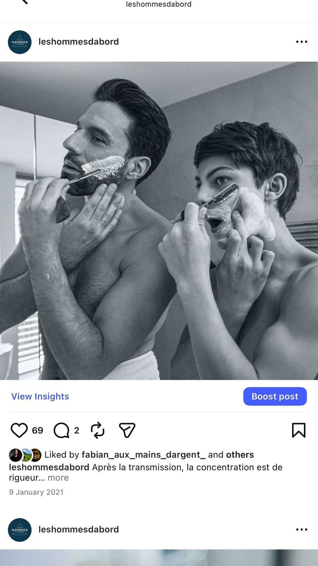 Post 9 by Les Hommes D'Abord on Instagram (video)