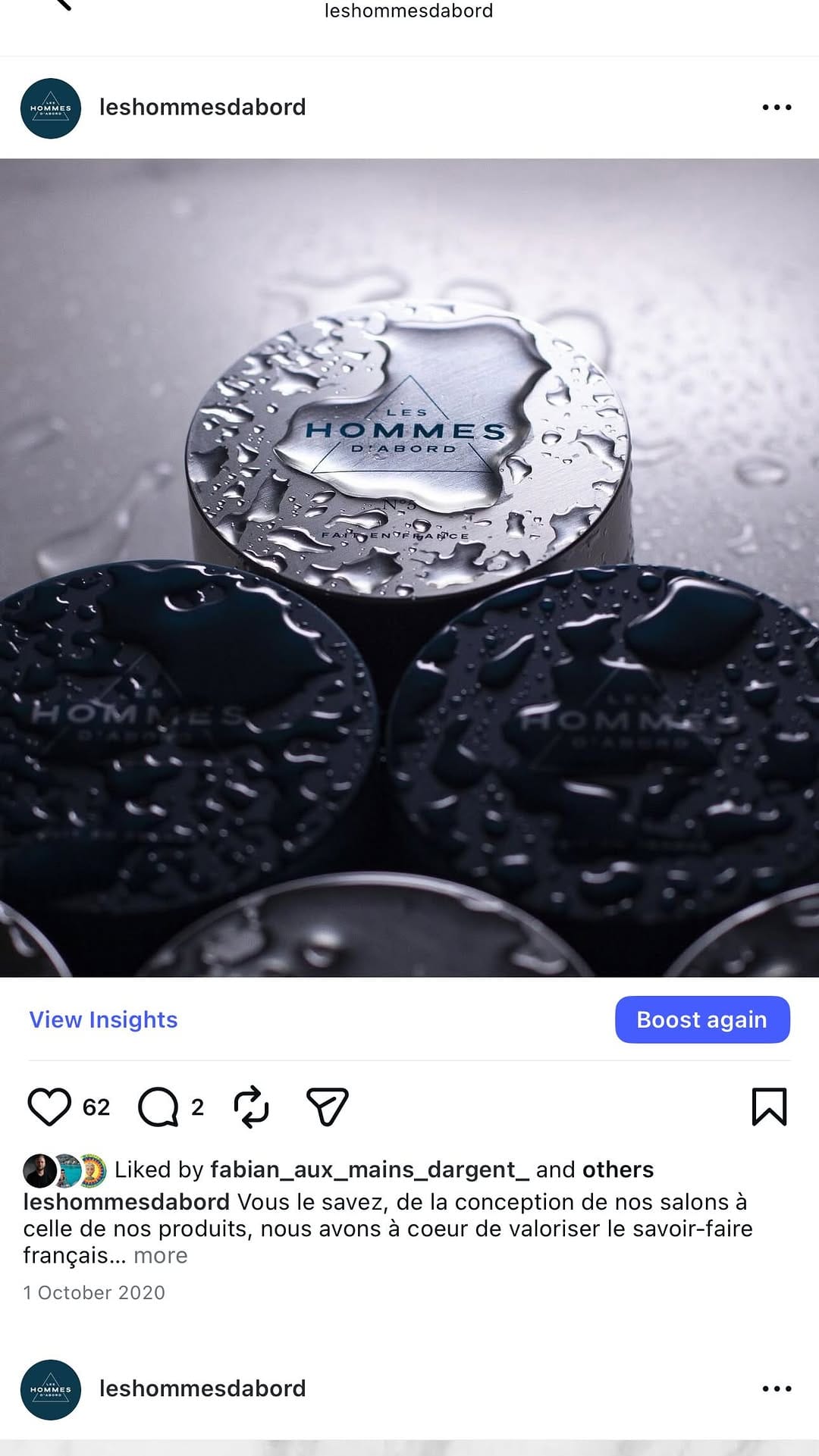 Post 10 by Les Hommes D'Abord on Instagram (video)