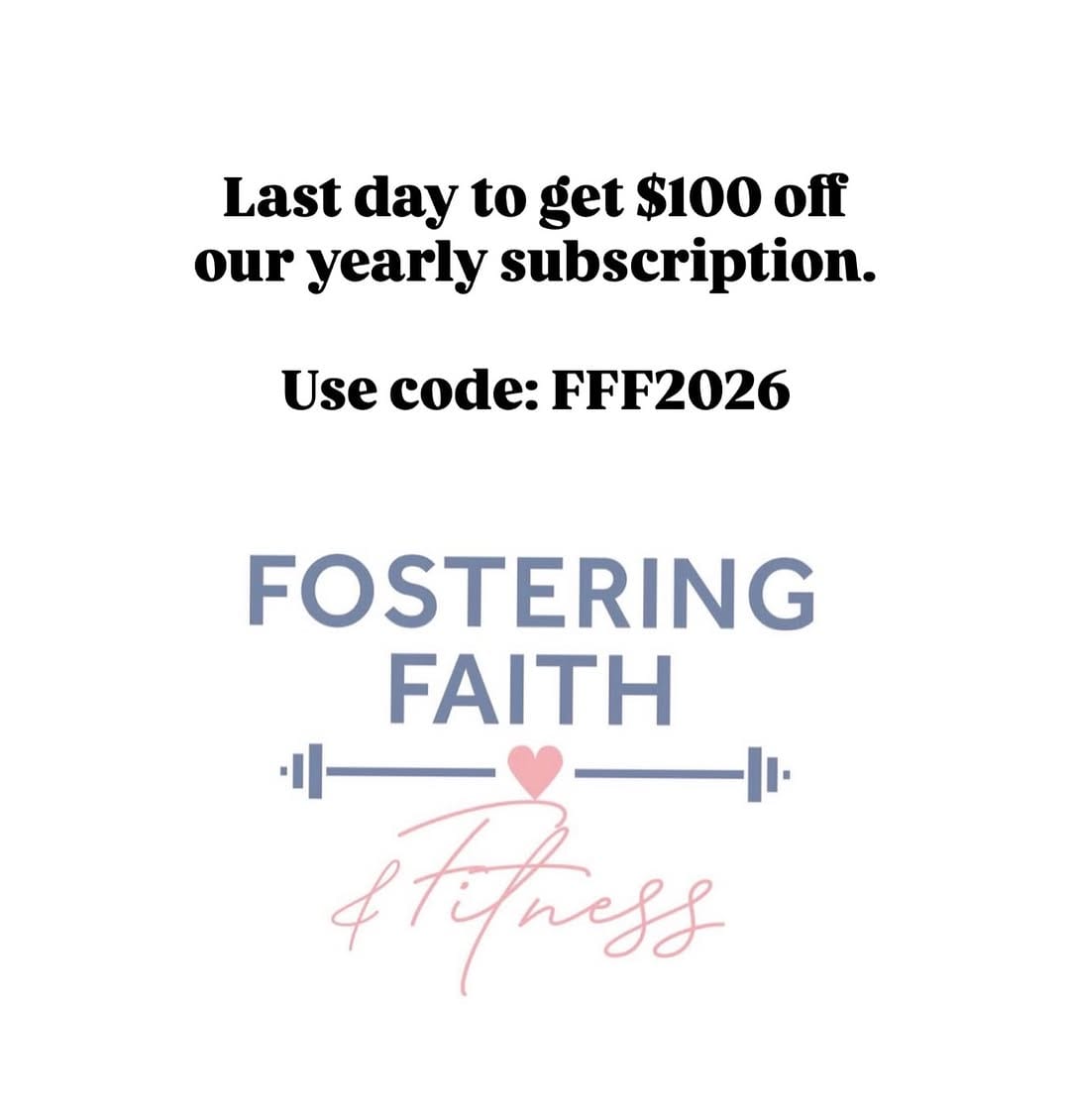 Post 5 by FOSTERING FAITH & FITNESS | Brittany Kelley on Instagram (image)