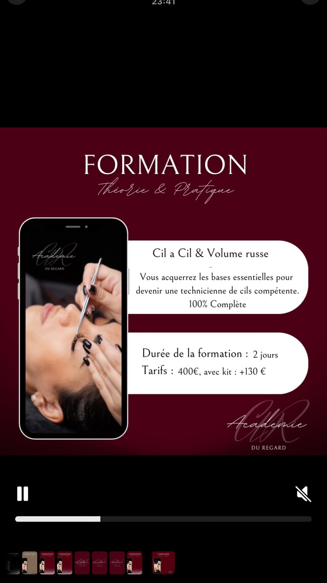 Post 3 by 🇫🇷 EXTENSION DE CILS 78 & Formatrice | Plaisir (78) on Instagram (video)