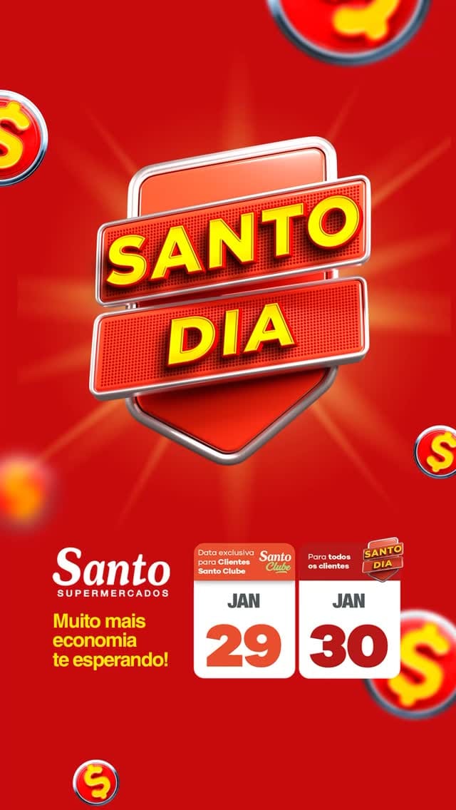 Post 1 by Santo Supermercados on Instagram (video)