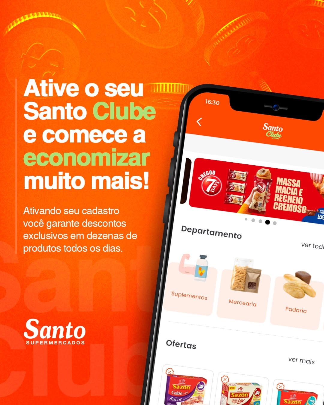 Post 5 by Santo Supermercados on Instagram (image)