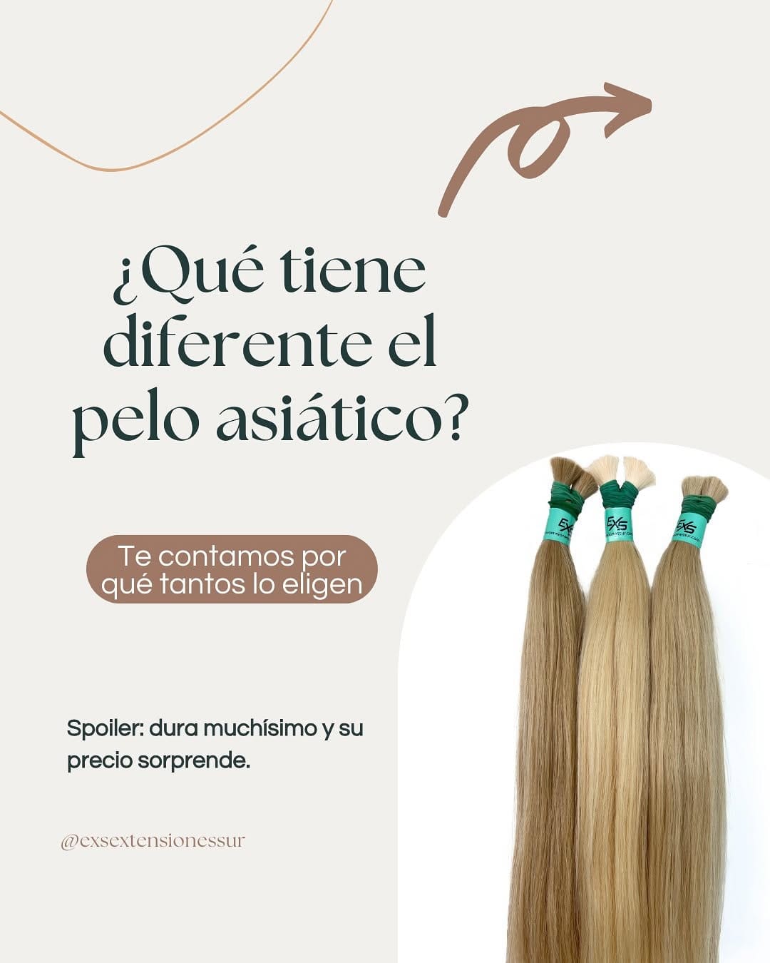 Post 8 by EXS EXTENSIONES Sur - Pelo natural on Instagram (carousel)