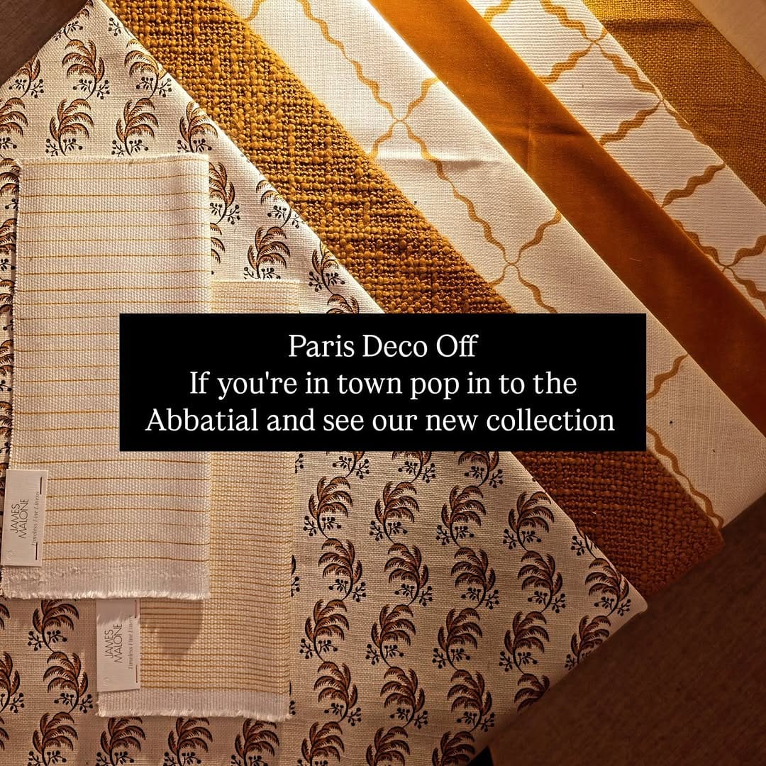 Post 3 by James Malone Fabrics on Instagram (image)