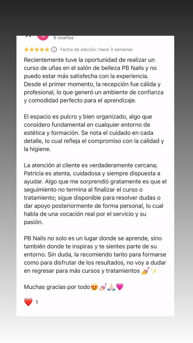 Post 3 by 🅟🅑 🅝🅐🅘🅛🅢 ✨𝐏𝐚𝐭𝐫𝐢𝐜𝐢𝐚 𝐁𝐮𝐞𝐧𝐨✨ on Instagram (video)