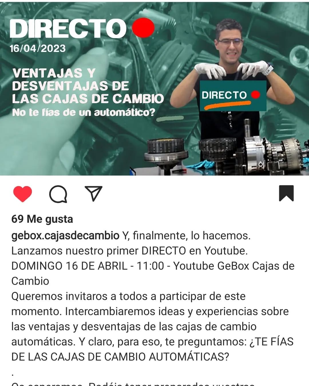Post 6 by Cajas de Cambio Automáticas on Instagram (image)