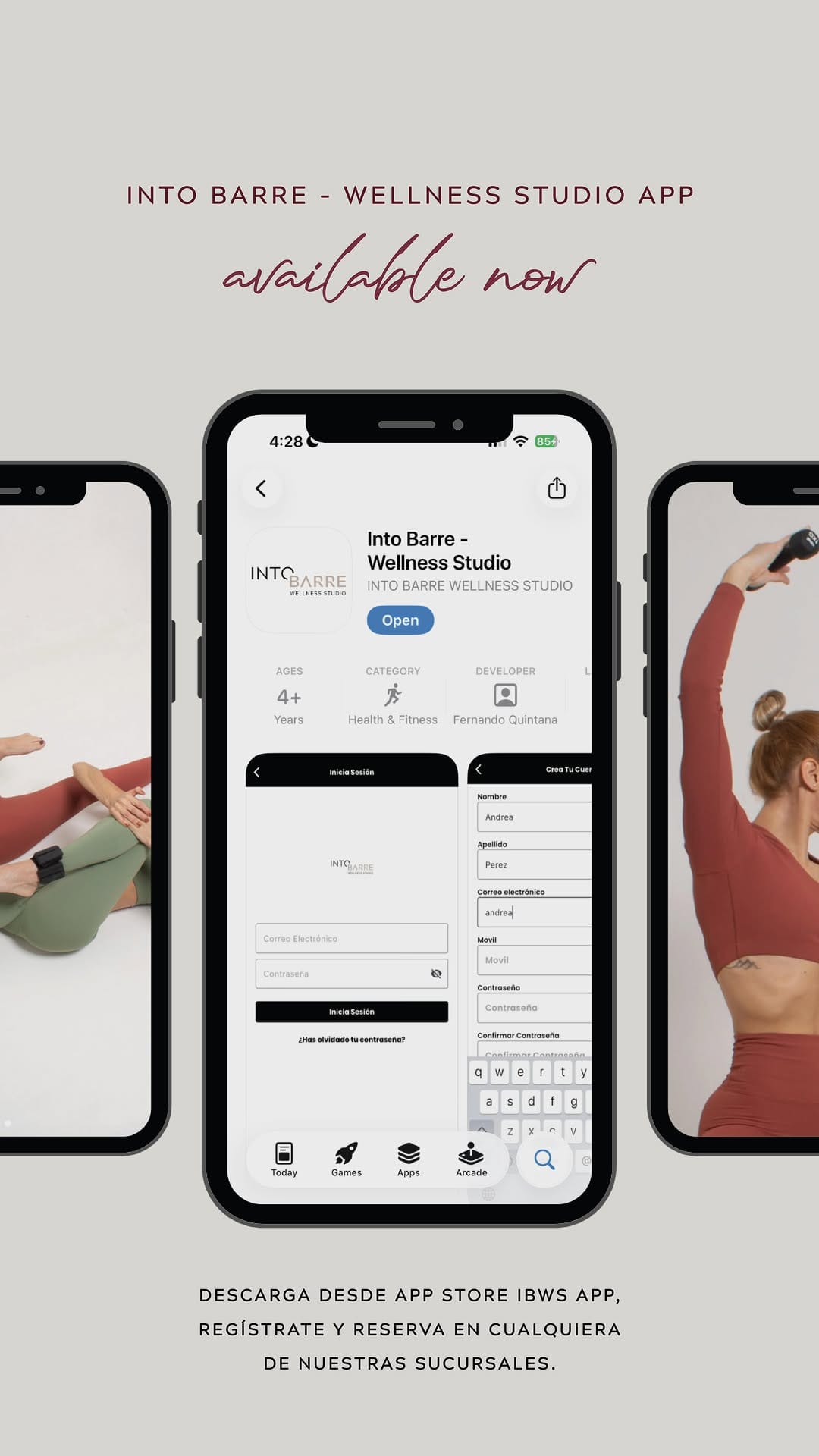 Post 8 by INTO BARRE WELLNESS STUDIO on Instagram (video)