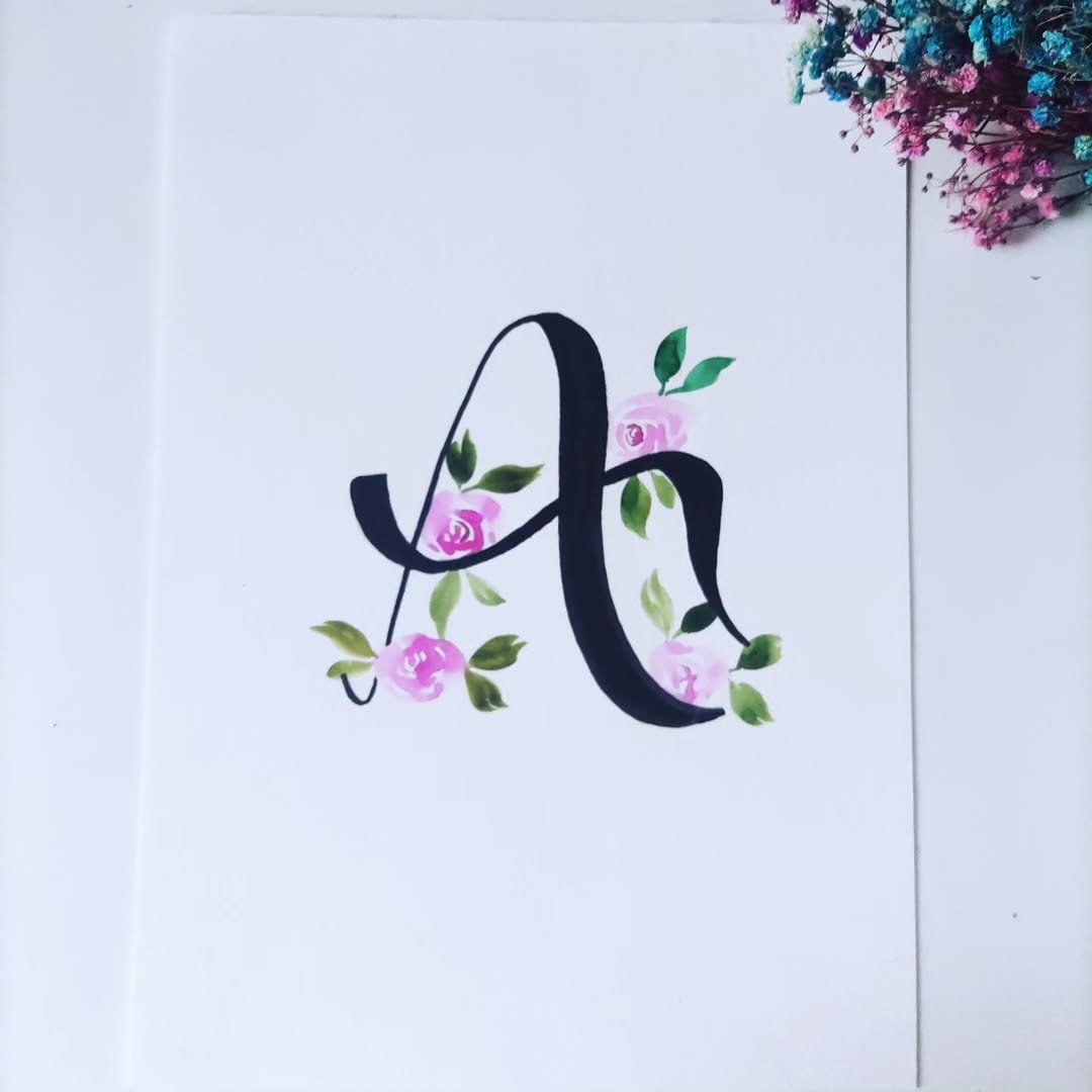 Post 8 by Medita-Arte lettering-flores on Instagram (image)