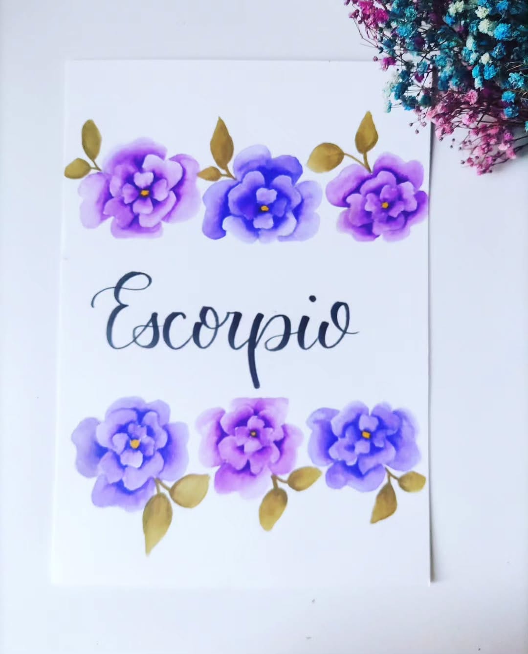 Post 5 by Medita-Arte lettering-flores on Instagram (image)