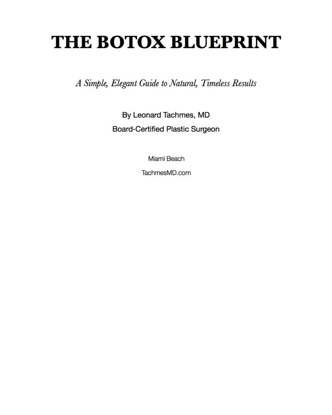 Post 3 by Leonard Tachmes MD on Instagram (image)