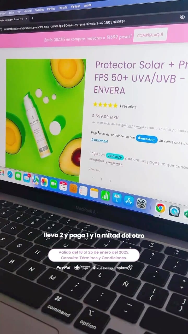 Post 8 by AMARCE BEAUTY ® - Productos de skincare y maquillaje on Instagram (video)