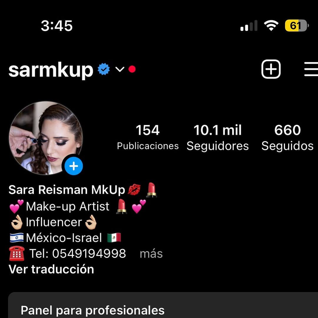 Post 6 by Sara Reisman MkUp💋💄 on Instagram (image)