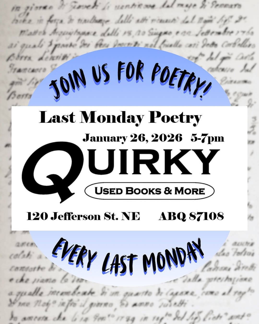 Post 4 by Quirky Used Books & More on Instagram (image)