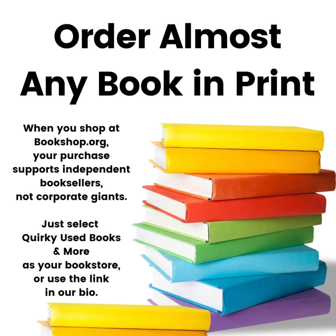 Post 10 by Quirky Used Books & More on Instagram (image)