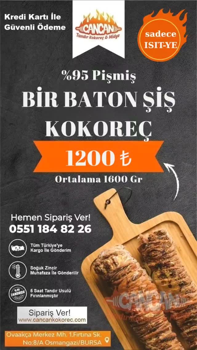 Post 3 by CanCan Tandır Kokoreç Bursa on Instagram (video)
